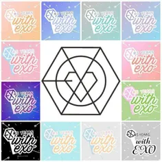 #5_year_with_exo😍 😍 🎵 🎶 🎸 🎤 🎷 🐧 🐰 🦄 🐱 🐻 🎉 🎊 🎀 🎁
