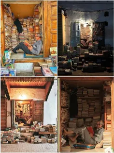‏آقای العبدی یکی از قدیمی‌ترین کتاب‌فروشهای مراکشه. هفتاد