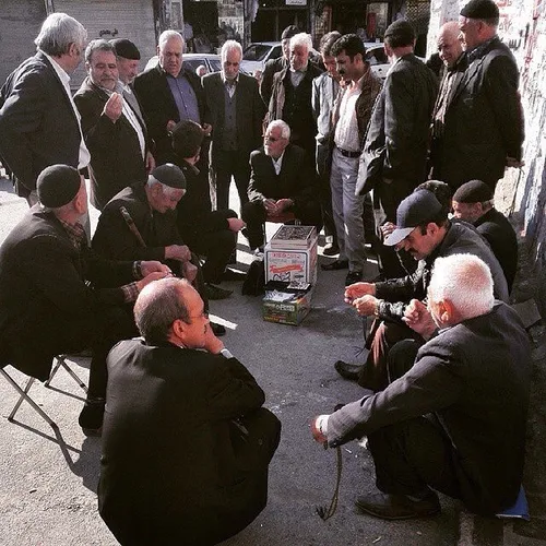 Men, mainly bakers and retirees, gather to deal in old ri