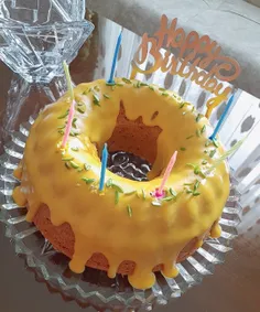😂🤪اینم از کیک تولدی که خودم درست کردم