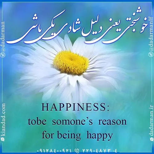 🍃 خوشبختی یعنی دلیل شادی یکی باشی🍃