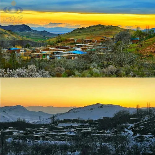 بهار و زمستان رویایی روستای دیزج شهرستان عجب شیر استان آذ