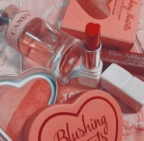 Red Aesthetic Cosmetics Lovely