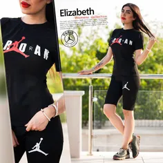 🛍ست تیشرت و شلوارک زنانه Jordan مدل Elizabet #تیشرت ➕ شلو