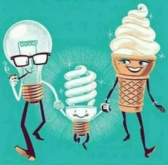 حاصل ازدواج لامپ و بستنی