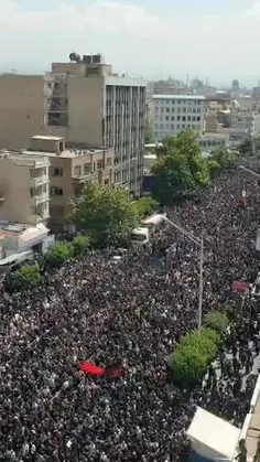 هم‌اکنون/ گوشه‌ای از سیل جمعیت مردم در تهران