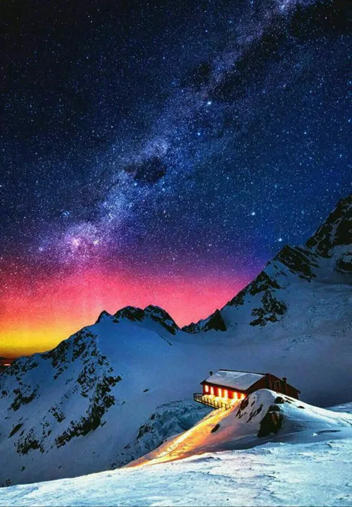 نمای زیبا از راه شیری در آسمان نیوزیلند