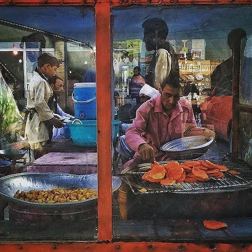 Street food seller. Herat Afghanistan