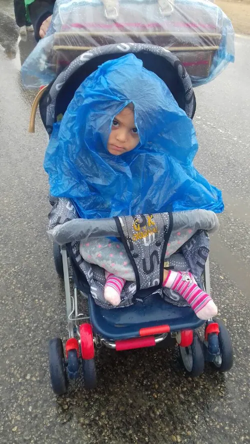 دخترم محدثه امروز در راه نجف کربلا باران هم میبارد