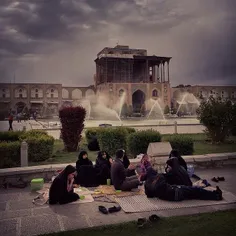 A family having a picnic in Naqsh-e Jahan Sq. #Isfahan, #