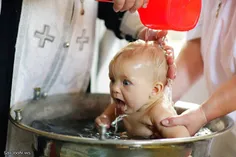 عکس العمل یک کودک هنگام حمام کردن