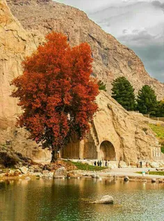 نمایی زیبا از طاق بستان