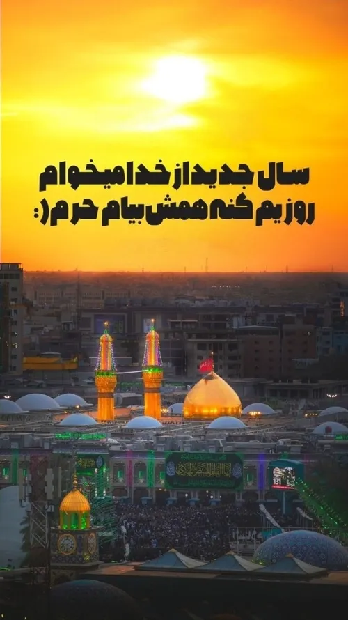 ساله جدید همه میخوان برن سفر ولی من آرزومه کربلا برم…