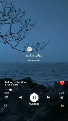تنهایی میشینم با ماه حرف میزنم . . .