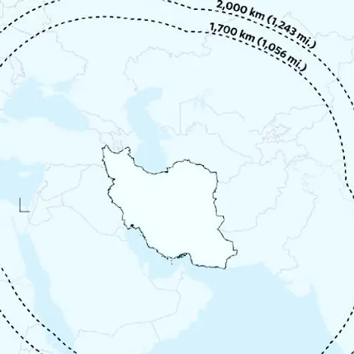 برد موشک های ایران در منطقه