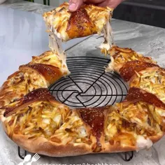 پیتزای بیف استراگانف🤤🍕👩‍🍳