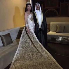 ازدواج دختر تاجر کویت با پسر امیر کویت...نگین های لباس عر