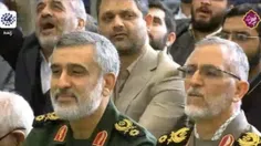 لبخند جالب و زیبای سردار حاجی‌زاده وقتی رهبری میگن "رژیم 