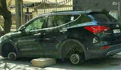 سرقت چرخ های خودرو های لوکس در تهران