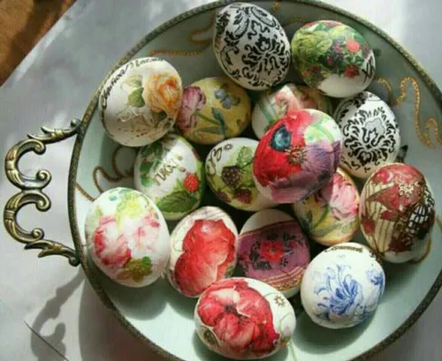 زیباترین تخم مرغ های هفت سین 99 هنر خلاقیت نوروز عید هنرد