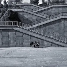 Men reading newspapers in the courtyard of Mosalla where 