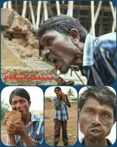 این مرد 30 ساله در روستایی در#هند زندگی میکند.رژیم روزانه