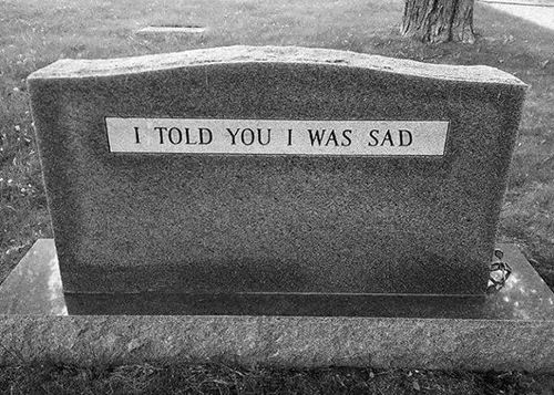 بهت گفته بودم که غمگینم ..