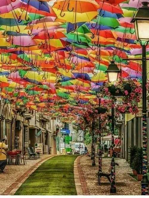 خیابان آگوئدا در پرتغال، یکی از زیباترین نقاط توریستی جها