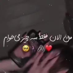 من الان فقط 
سه چیز می خوام:)🤍