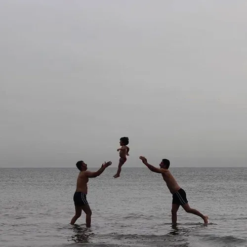 Family time on Anzali Port. CaspianSea, Gilan, Iran. Phot