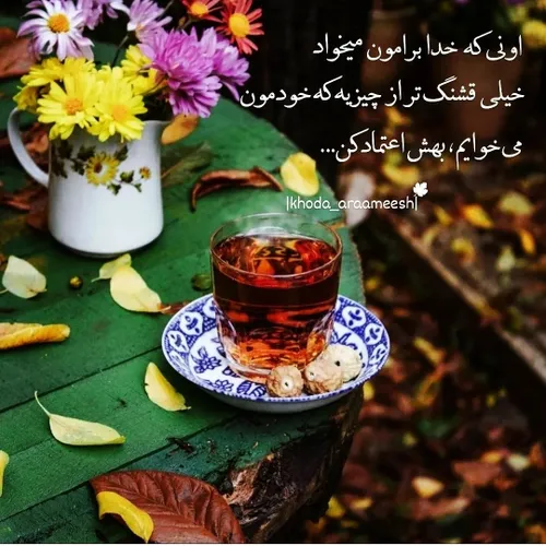 چای نوشیدم ؛