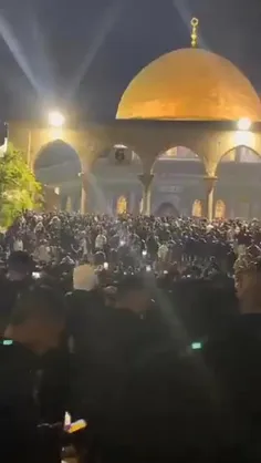 ❤️ جشن عظیم فلسطینی‌ها در مسجدالاقصی به‌دلیل شنیدن خبر حم