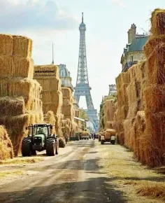 🔴 اینجا #فرانسه ست و #کشاورزان دارن تو خیابون ها و ادارات