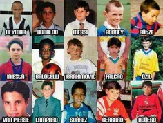 عکسهایی از بچگی بازیکنان معروف فوتبال
