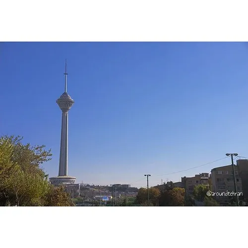 The Milad tower seen from the Sanat sq in west of Tehran 