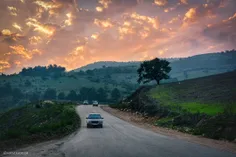 نمایی از غروب آفتاب ارتفاعات دودانگه ساری ، 