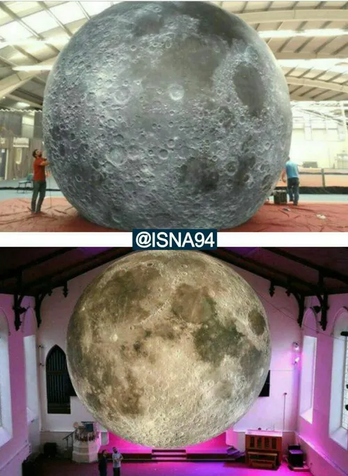 نمایش ماه در موزه یک هنرمند انگلیسی ماکتی از کره ماه به ق