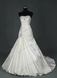 مورد: JCD12009 الهام طراح حباب توپ شلوار جین لباس عروس