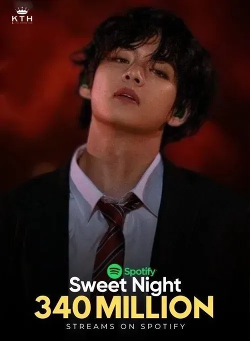 آهنگ "Sweet Night" به بیش از ۳۴۰ میلیون استریم در اسپاتیف