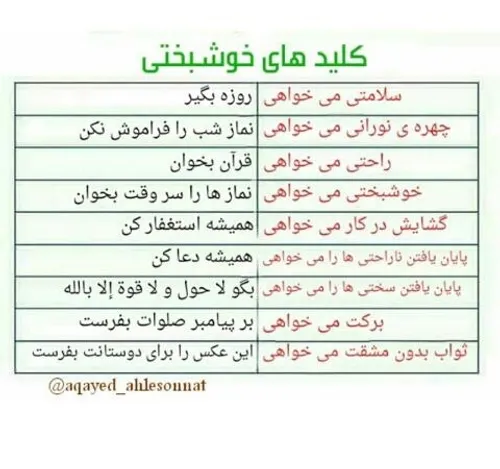 کلیدهای خوشبختی