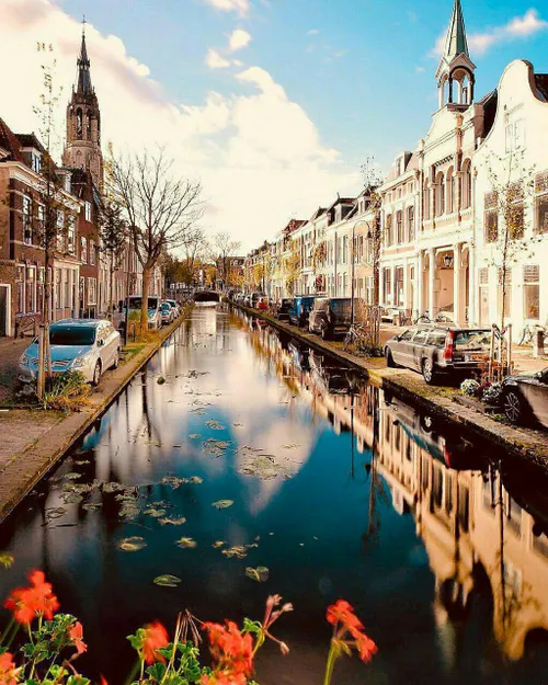 شهر ۷۵۰ ساله دِلفت (Delft) با کانال های آب، معماری هلندی 