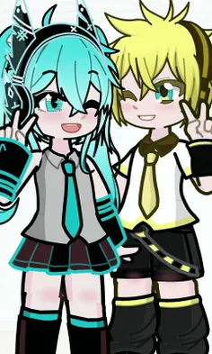 HATSUNE MIKU AND KAGAMINE LEN دومین اسلاید هم همینجوری به