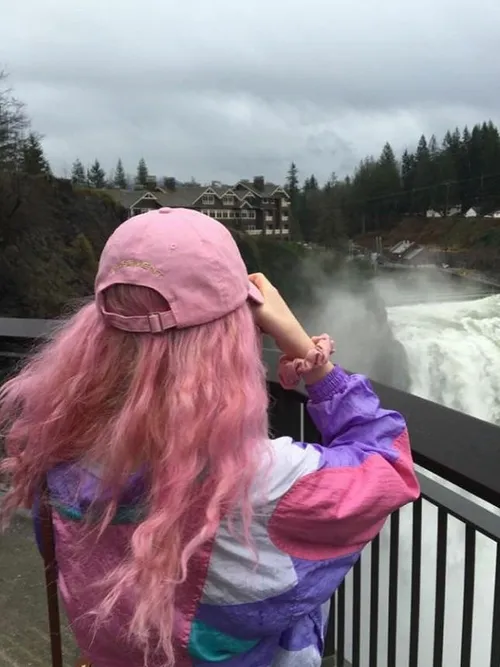 pink hat hair girl river luxury