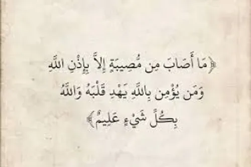 ⏹ ای حکیم! برو «ما أَصابَ مِنْ مُصِیبَةٍ، إِلَّا بِإِذْنِ