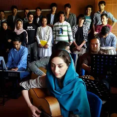 Students at the Music department of Kabul University rehe