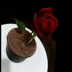 کیک خامه ای شکلاتی گلدان، عزیزان این کیک تماما خوراکیه گل