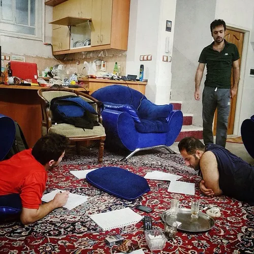 University students studying for an exam. Yazd, Iran. Pho
