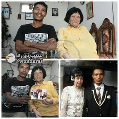 یک مرد 28 ساله اندونزیایی با زنی 82 ساله ازدواج کرد! به گ