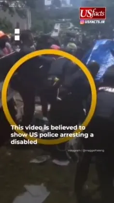 🎥 پلیس آمریکا به معترض معلول هم رحم نکرد