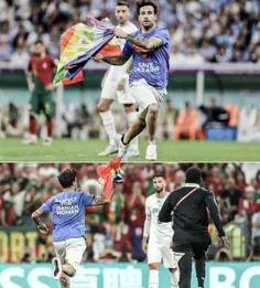 📸 جیمی جامپ دیشب در بازی پرتغال و اروگوئه جلوی پیراهن او 